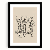 Bohemian Wall Art | Dancing Figures Line Drawing | Minimalist Art Print