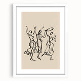 Bohemian Wall Art | Dancing Figures Line Drawing | Minimalist Art Print