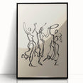 Bohemian Wall Art | Dancing Figures Line Drawing | Minimalist Art Print