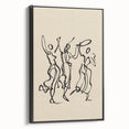 Bohemian Wall Art | Dancing Figures Line Drawing | Minimalist Art Print