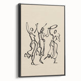 Bohemian Wall Art | Dancing Figures Line Drawing | Minimalist Art Print