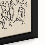 Bohemian Wall Art | Dancing Figures Line Drawing | Minimalist Art Print