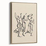 Bohemian Wall Art | Dancing Figures Line Drawing | Minimalist Art Print