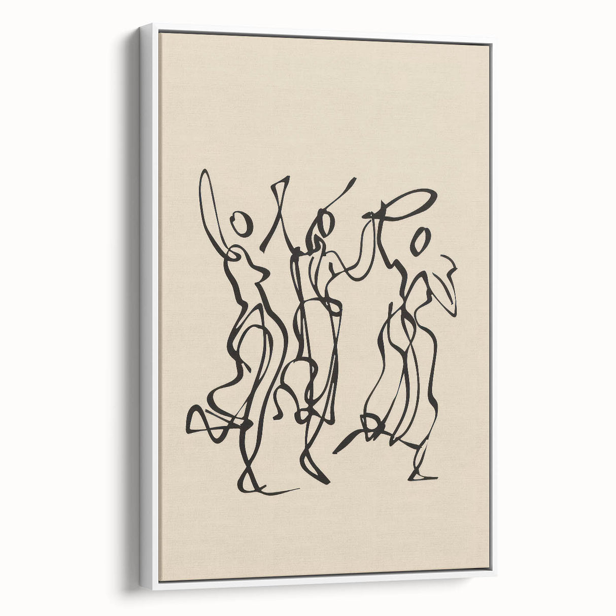 Bohemian Wall Art | Dancing Figures Line Drawing | Minimalist Art Print