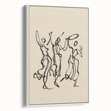 Bohemian Wall Art | Dancing Figures Line Drawing | Minimalist Art Print