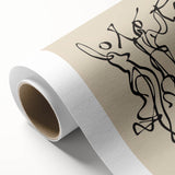 Bohemian Wall Art | Dancing Figures Line Drawing | Minimalist Art Print