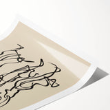 Bohemian Wall Art | Dancing Figures Line Drawing | Minimalist Art Print