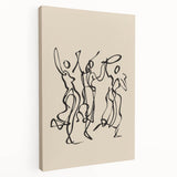 Bohemian Wall Art | Dancing Figures Line Drawing | Minimalist Art Print