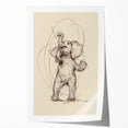 Bohemian Wall Art | Playful Elephant Sketch | Minimalist Animal Art Print