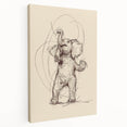 Bohemian Wall Art | Playful Elephant Sketch | Minimalist Animal Art Print