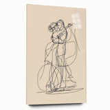 Bohemian Wall Art | Romantic Couple Line Drawing | Minimalist Love Art