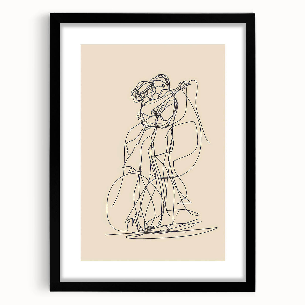 Bohemian Wall Art | Romantic Couple Line Drawing | Minimalist Love Art