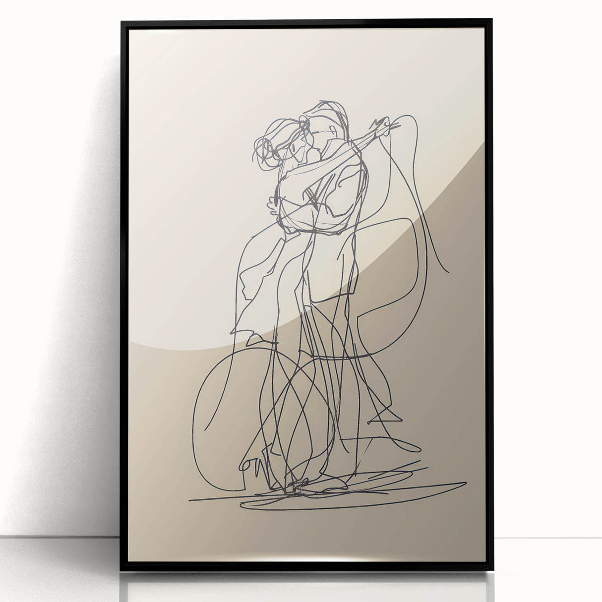 Bohemian Wall Art | Romantic Couple Line Drawing | Minimalist Love Art