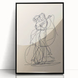 Bohemian Wall Art | Romantic Couple Line Drawing | Minimalist Love Art