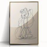 Bohemian Wall Art | Romantic Couple Line Drawing | Minimalist Love Art