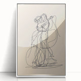 Bohemian Wall Art | Romantic Couple Line Drawing | Minimalist Love Art