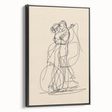 Bohemian Wall Art | Romantic Couple Line Drawing | Minimalist Love Art