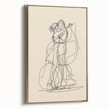 Bohemian Wall Art | Romantic Couple Line Drawing | Minimalist Love Art
