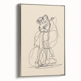 Bohemian Wall Art | Romantic Couple Line Drawing | Minimalist Love Art