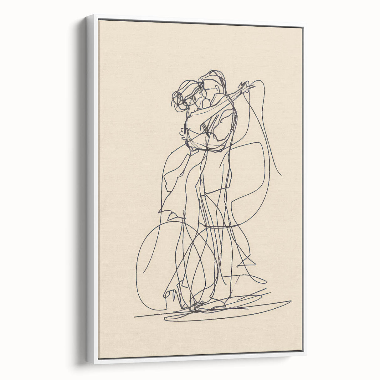 Bohemian Wall Art | Romantic Couple Line Drawing | Minimalist Love Art