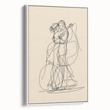 Bohemian Wall Art | Romantic Couple Line Drawing | Minimalist Love Art