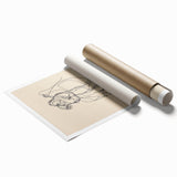 Bohemian Wall Art | Romantic Couple Line Drawing | Minimalist Love Art