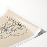 Bohemian Wall Art | Romantic Couple Line Drawing | Minimalist Love Art