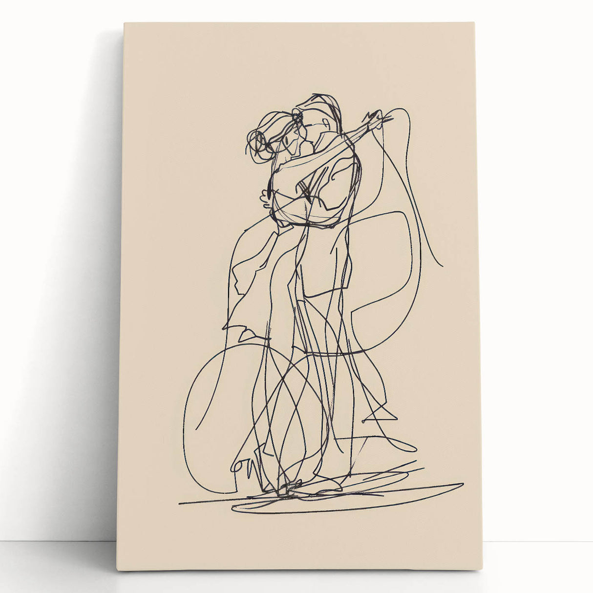 Bohemian Wall Art | Romantic Couple Line Drawing | Minimalist Love Art