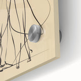 Bohemian Wall Art | Elegant Couple Embrace Line Drawing | Minimalist Art