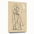 Bohemian Wall Art | Elegant Couple Embrace Line Drawing | Minimalist Art