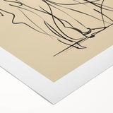 Bohemian Wall Art | Elegant Couple Embrace Line Drawing | Minimalist Art