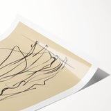 Bohemian Wall Art | Elegant Couple Embrace Line Drawing | Minimalist Art