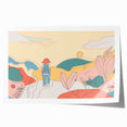 Boho Wall Art - Colorful Whimsical Nature Scene Bohemian Canvas Decor