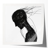 Bohemian Wall Art | Dark Abstract Boho Decor Canvas | Eclectic Art Print
