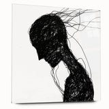 Bohemian Wall Art | Dark Abstract Boho Decor Canvas | Eclectic Art Print