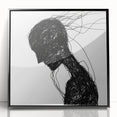 Bohemian Wall Art | Dark Abstract Boho Decor Canvas | Eclectic Art Print