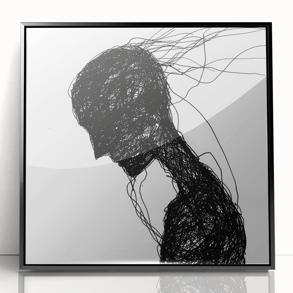 Bohemian Wall Art | Dark Abstract Boho Decor Canvas | Eclectic Art Print