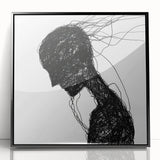 Bohemian Wall Art | Dark Abstract Boho Decor Canvas | Eclectic Art Print