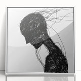 Bohemian Wall Art | Dark Abstract Boho Decor Canvas | Eclectic Art Print