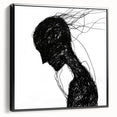 Bohemian Wall Art | Dark Abstract Boho Decor Canvas | Eclectic Art Print