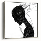 Bohemian Wall Art | Dark Abstract Boho Decor Canvas | Eclectic Art Print