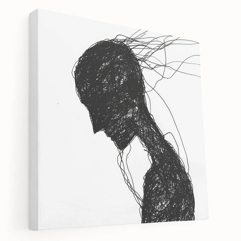 Bohemian Wall Art | Dark Abstract Boho Decor Canvas | Eclectic Art Print