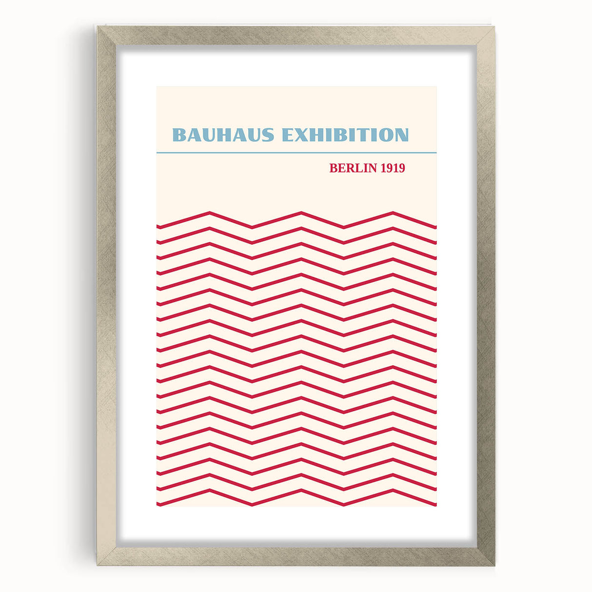 Bohemian Wall Art | Bauhaus Exhibition Berlin 1919 Boho Canvas | Zigzag Print