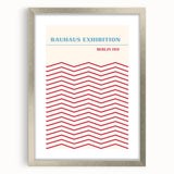 Bohemian Wall Art | Bauhaus Exhibition Berlin 1919 Boho Canvas | Zigzag Print