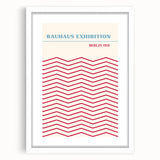 Bohemian Wall Art | Bauhaus Exhibition Berlin 1919 Boho Canvas | Zigzag Print
