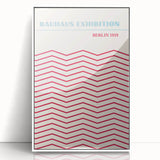 Bohemian Wall Art | Bauhaus Exhibition Berlin 1919 Boho Canvas | Zigzag Print