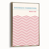 Bohemian Wall Art | Bauhaus Exhibition Berlin 1919 Boho Canvas | Zigzag Print