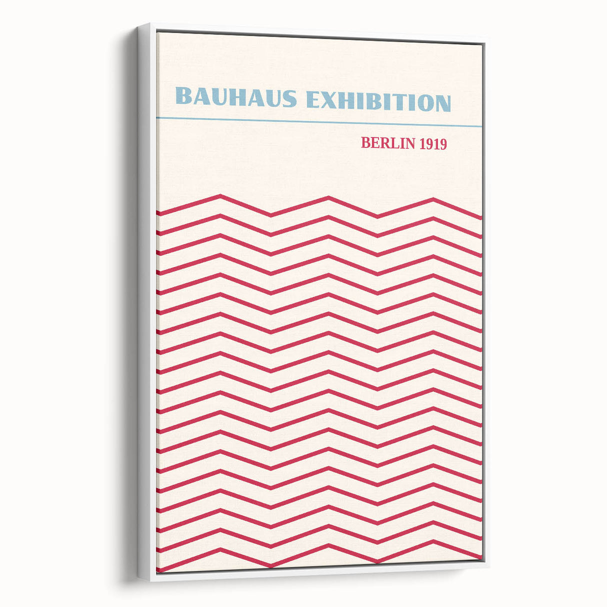 Bohemian Wall Art | Bauhaus Exhibition Berlin 1919 Boho Canvas | Zigzag Print