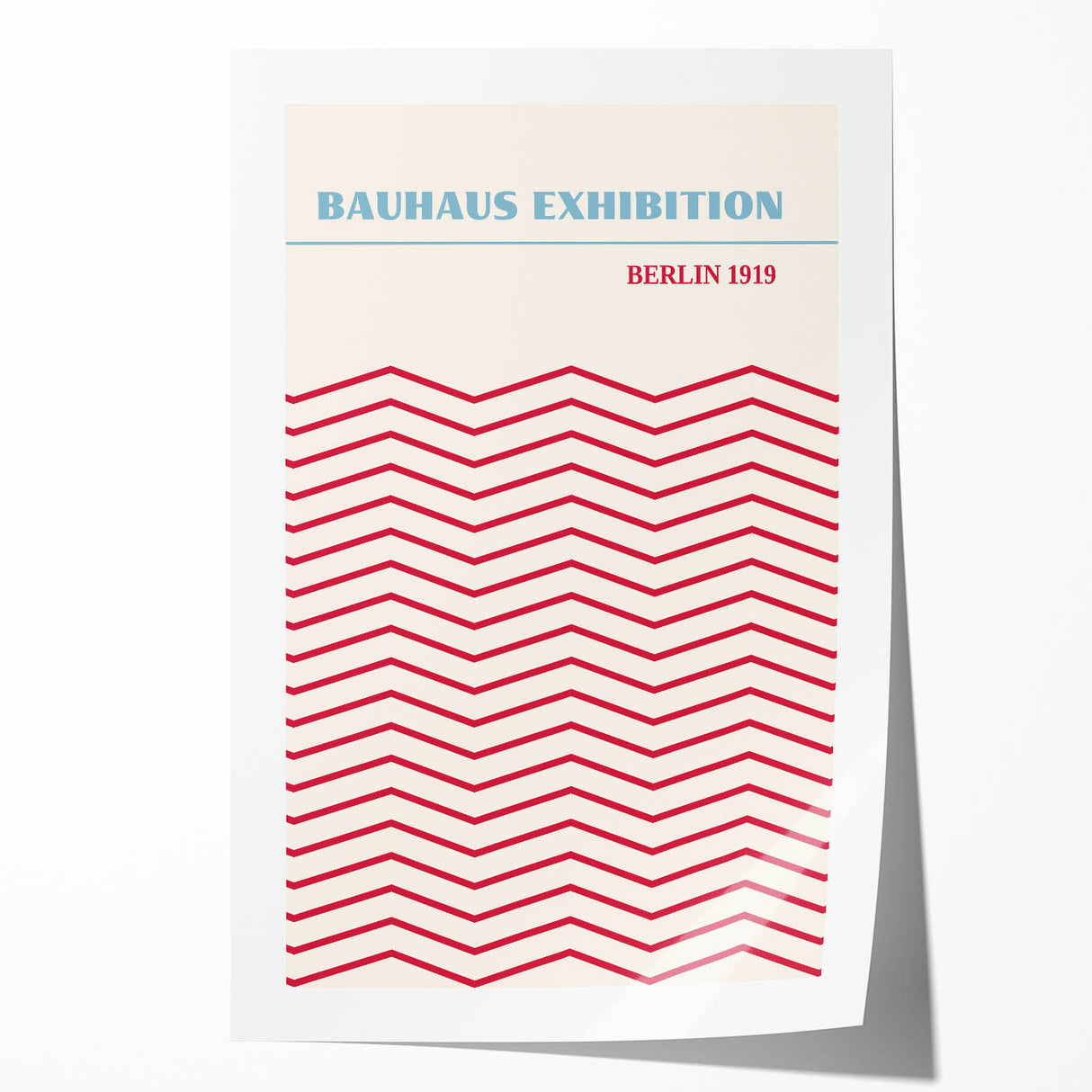 Bohemian Wall Art | Bauhaus Exhibition Berlin 1919 Boho Canvas | Zigzag Print