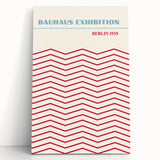 Bohemian Wall Art | Bauhaus Exhibition Berlin 1919 Boho Canvas | Zigzag Print